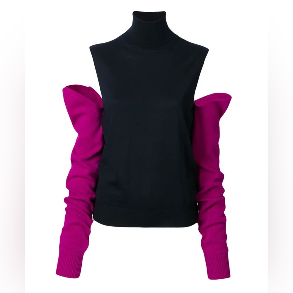 Calvin Klein 205W39NYC Colorblock Turtleneck Sweater